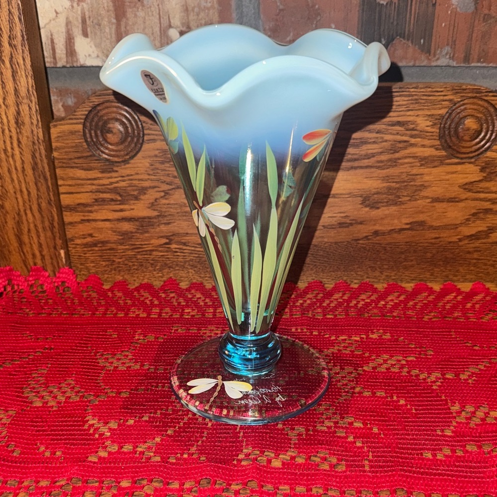 Authentic Fenton Hand-painted Vase